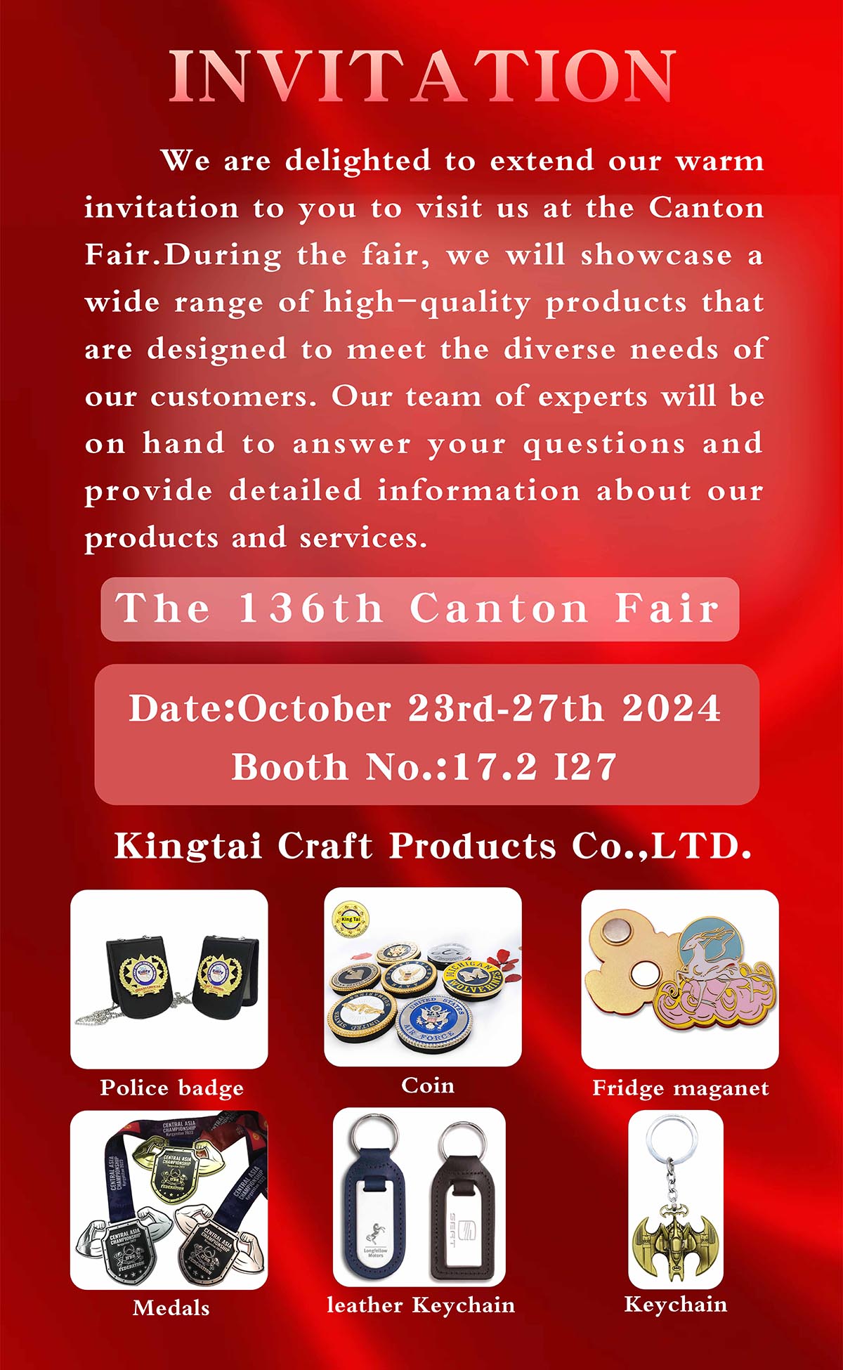 visit us at 136th Canton Fair